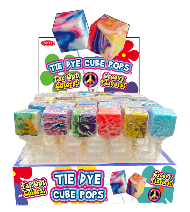 Tie Dye Cube Pops 21 g Exotic Candy Montreal Quebec Canada Snaxies