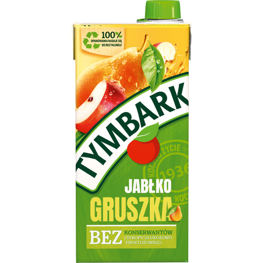 Tymbark Apple Pear 1L Exotic Drinks Snaxies Montreal Quebec Canada
