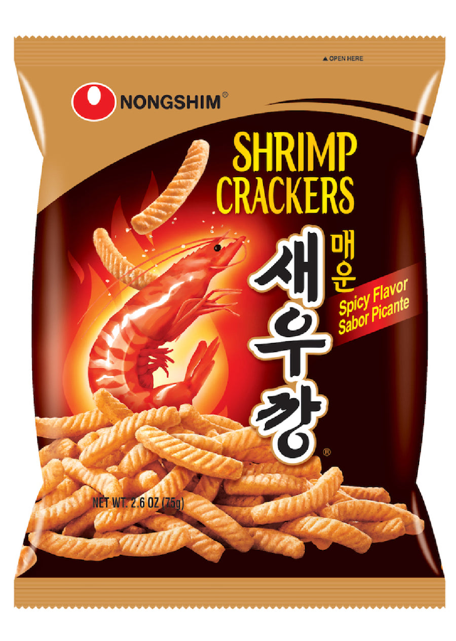 Nongshim Spicy Shrimp Crackers 75 g Exotic Snacks Snaxies Montreal Quebec Canada