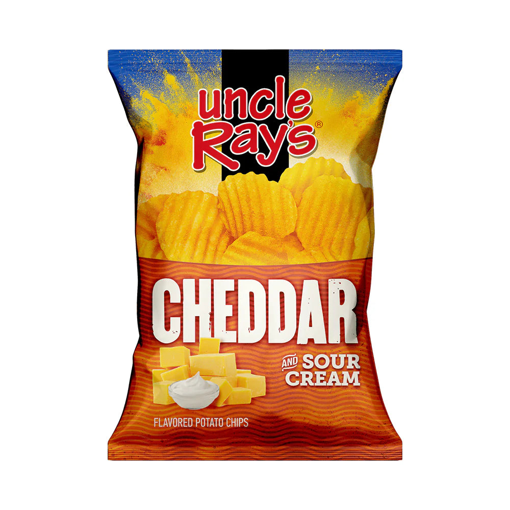Uncle Ray's Cheddar & Sour Cream Potato Chips 85 g Snaxies Exotic Snack Montreal Quebec Canada