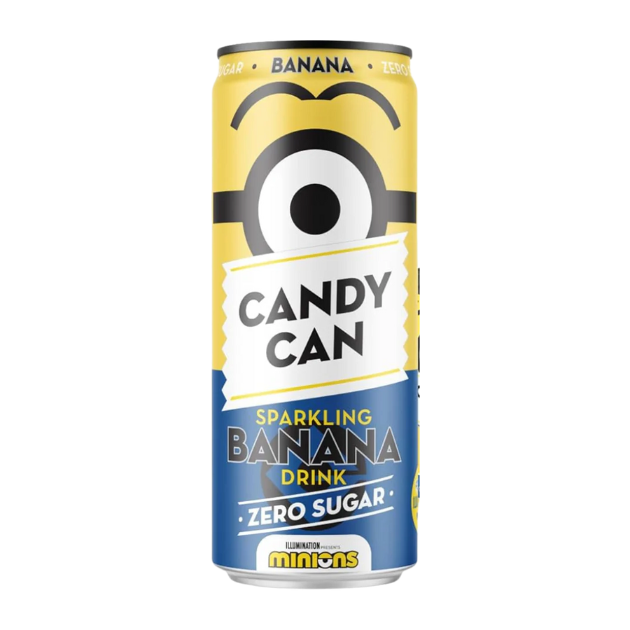 Candy Can Minions Banana Drink 330 ml Snaxies Exotic Drink Montreal Quebec Canada