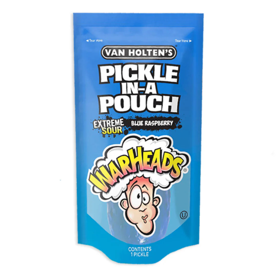 Van Holten's Warheads Extreme Sour Blue Raspberry Dill Pickle 140 g Exotic Snacks Montreal Quebec Canada