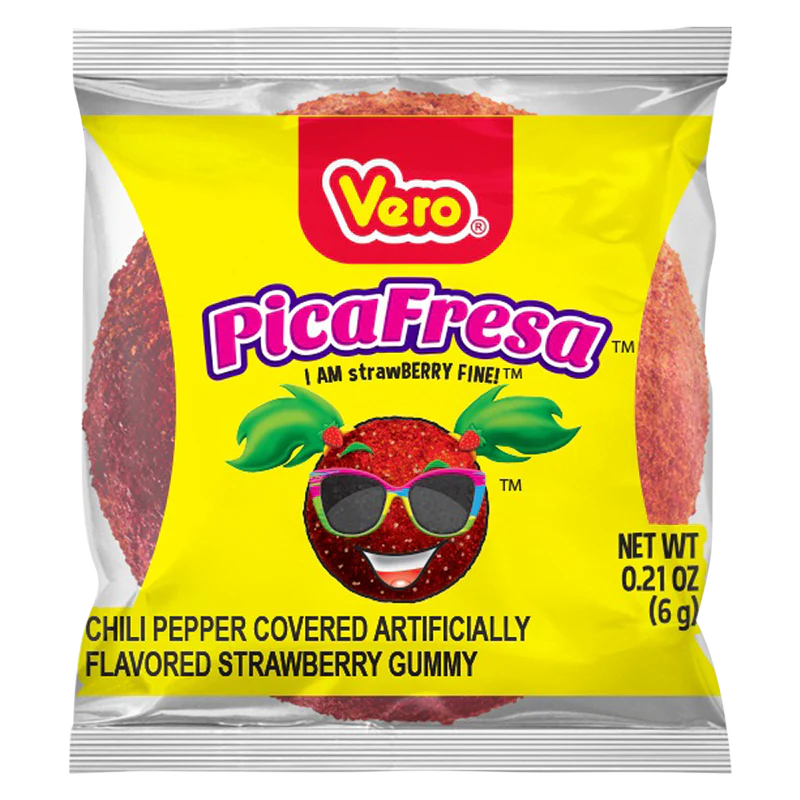 Vero Pica Fresa Gummy Candy 6 g Exotic Mexican Candy Montreal Quebec Canada Snaxies