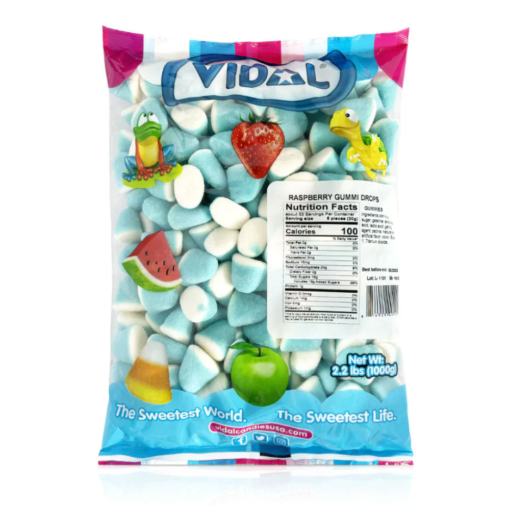 Vidal Bulk Blue Raspberry Gummi Drops