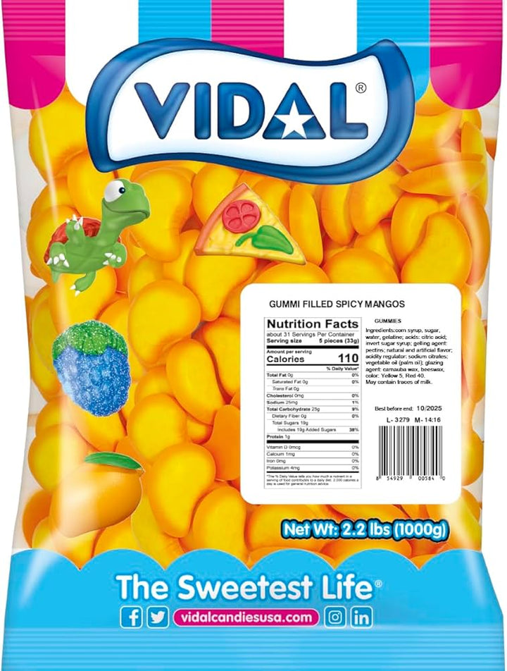 Vidal Bulk Spicy Mango Gummi Candy