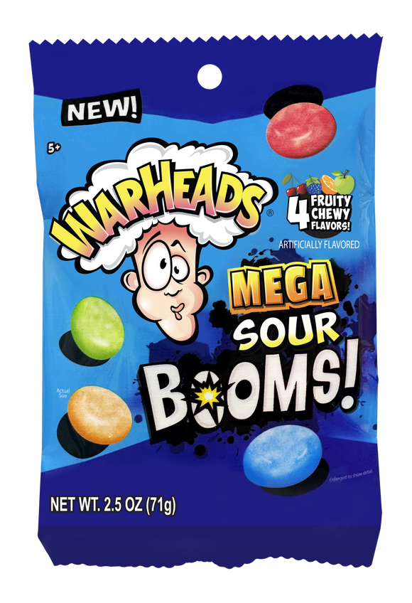 Warheads Sour Boom Fruit Chews 71 g  Snaxies Exotic Snacks Montreal Quebec Canada