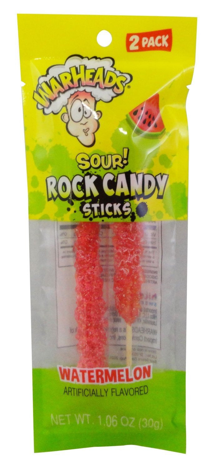 Warheads Sour 2-Pack Rock Candy Sticks 30 g Exotic Snacks Snaxies Montreal Quebec canada