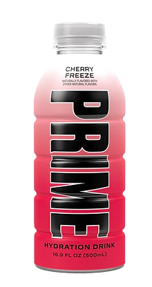 Prime Hydration Drink Cherry Freeze 500 ml Exotic Drinks Snaxies Montreal Quebec Canada