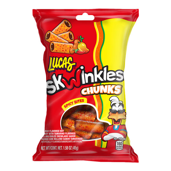 Lucas Skwinkles Chunks Rellenos Mango Tamarindo 45 g Exotic Candy Snaxies Montreal Quebec Canada