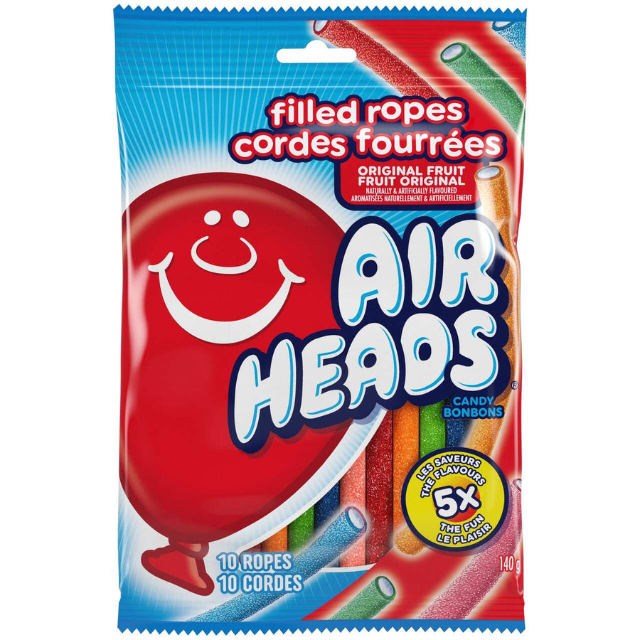 Airheads Filled Ropes 140 g Snaxies Exotic Snacks Montreal Canada