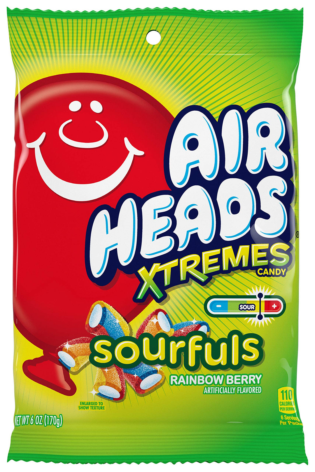 Airheads Xtremes Sourfuls Rainbow Berry 170 g Snaxies Exotic Snacks Montreal Quebec Canada