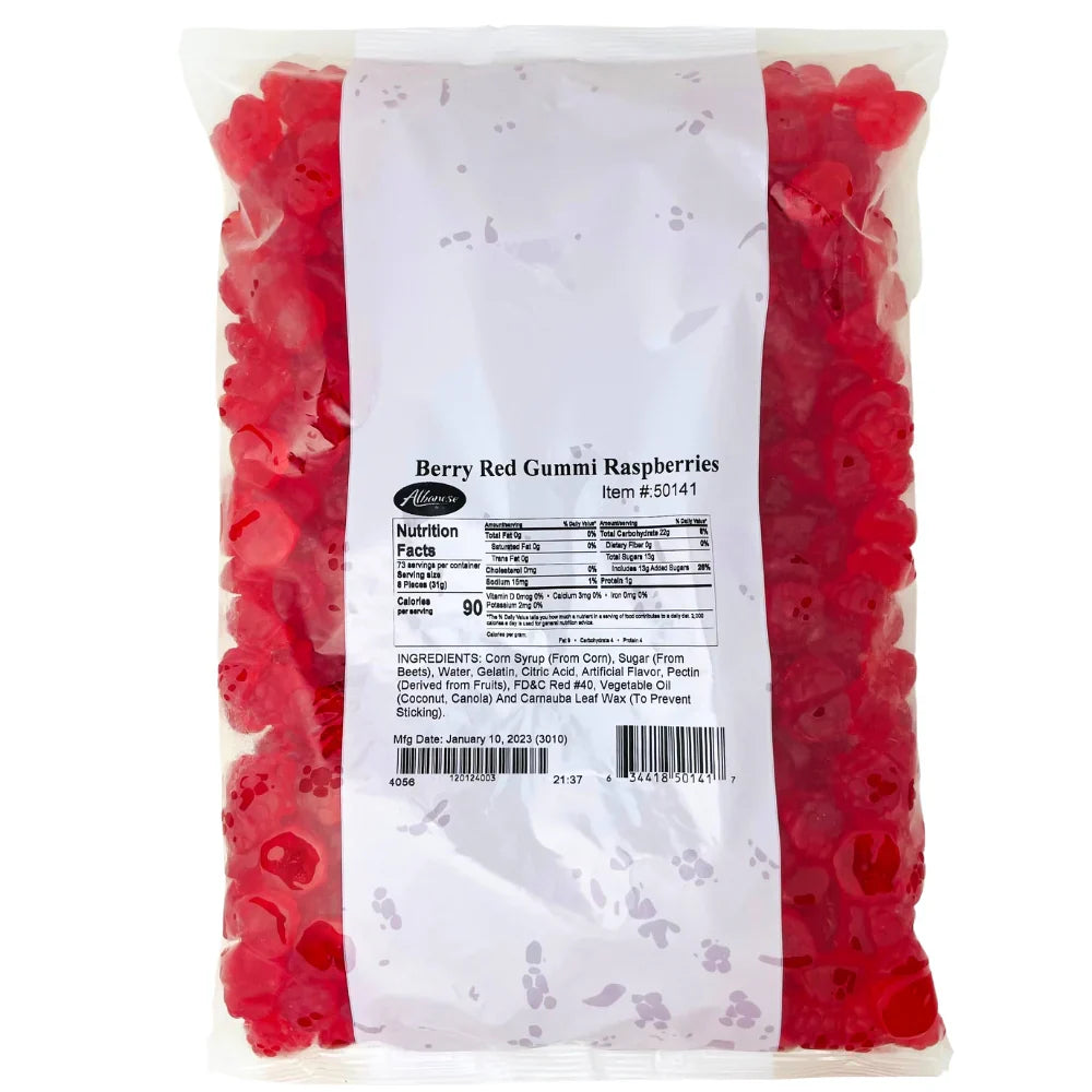 Albanese Bulk Berry Red Gummi Raspberries 2.3 kg