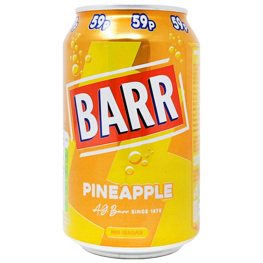 Barr Pineapple Can 330 ml Snaxies Exotic Drink Montreal Quebec Canada