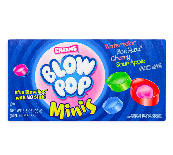 Charms Blow Pop Minis 99 g Snaxies Exotic Snacks Montreal Quebec Canada