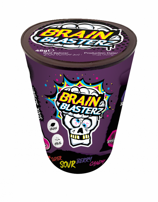 Brain Blasterz Dark Fruits Tub 48 g Exotic Snacks Snaxies Montreal Quebec Canada