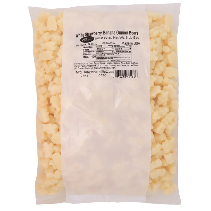 Albanese Bulk White Strawberry-Banana Gummi Bears 2.3 kg