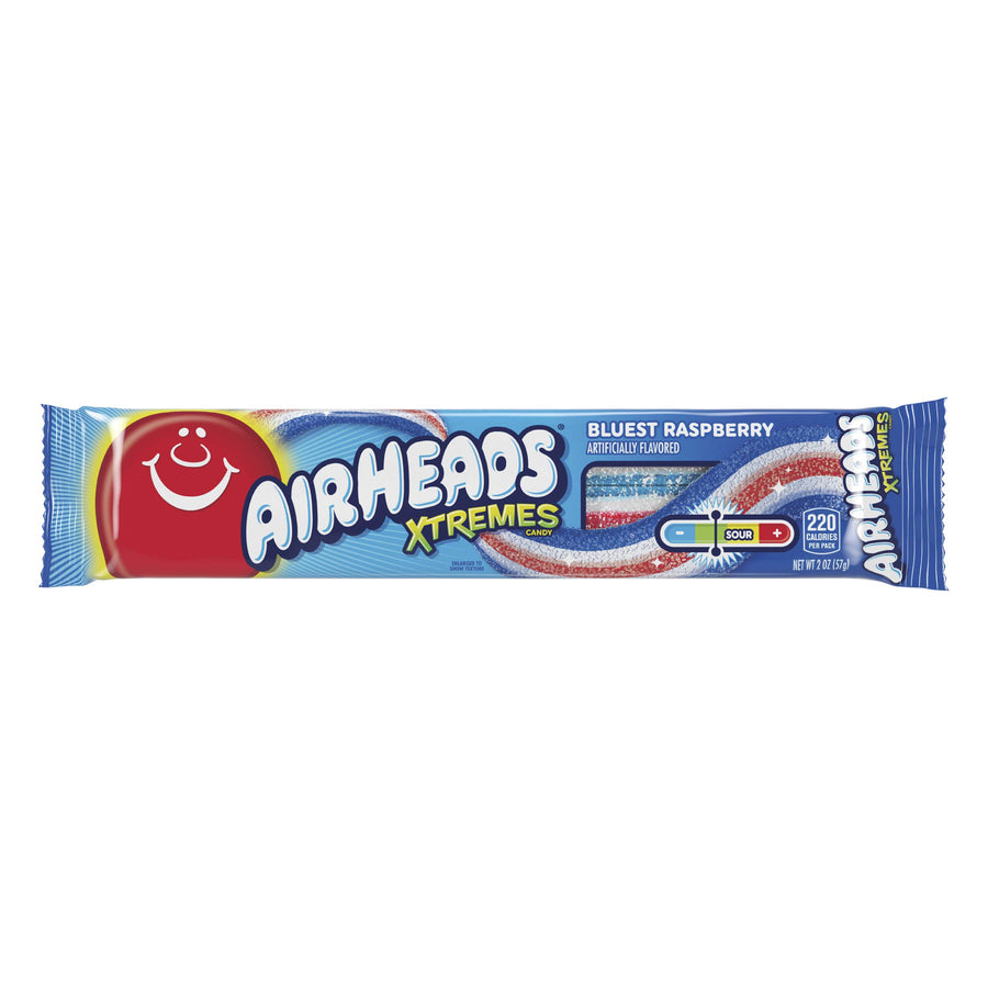Airheads Xtremes Sour Belts Bluest Raspberry 57 g Snaxies Exotic Snacks Montreal Quebec Canada