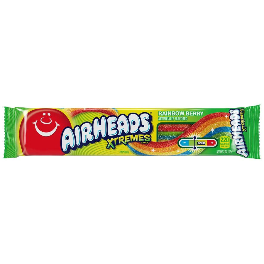 Airheads Xtremes Sour Belts Rainbow Berry 57 g Snaxies Exotic Candy Montreal Quebec Canada