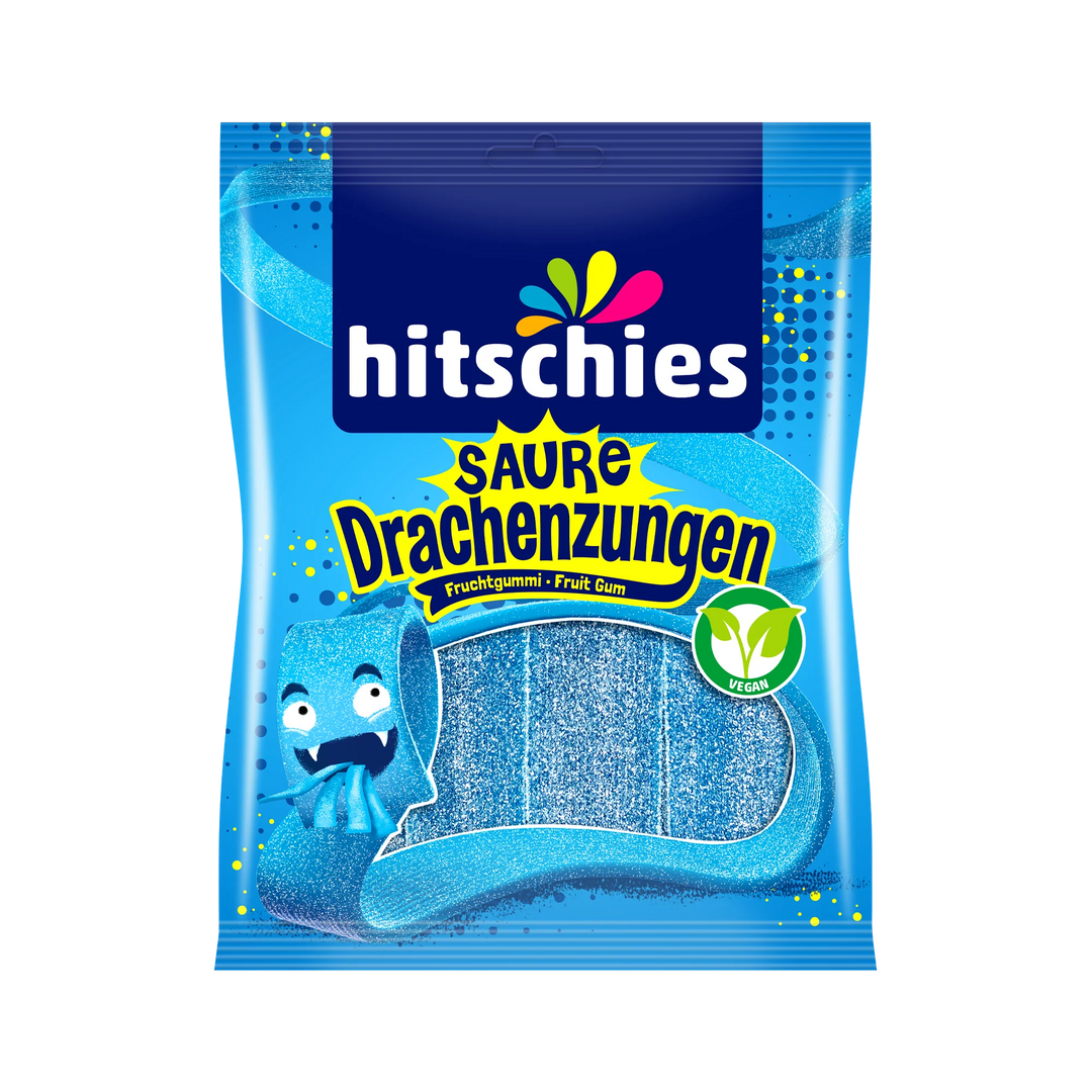 Hitschies Sauer Blue Dragon Tongues 125 g Snaxies Exotic Snacks Montreal Quebec Canada