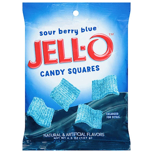 Jell-O Sour Berry Square 127 g Snaxies Exotic Snacks Montreal Quebec Canada