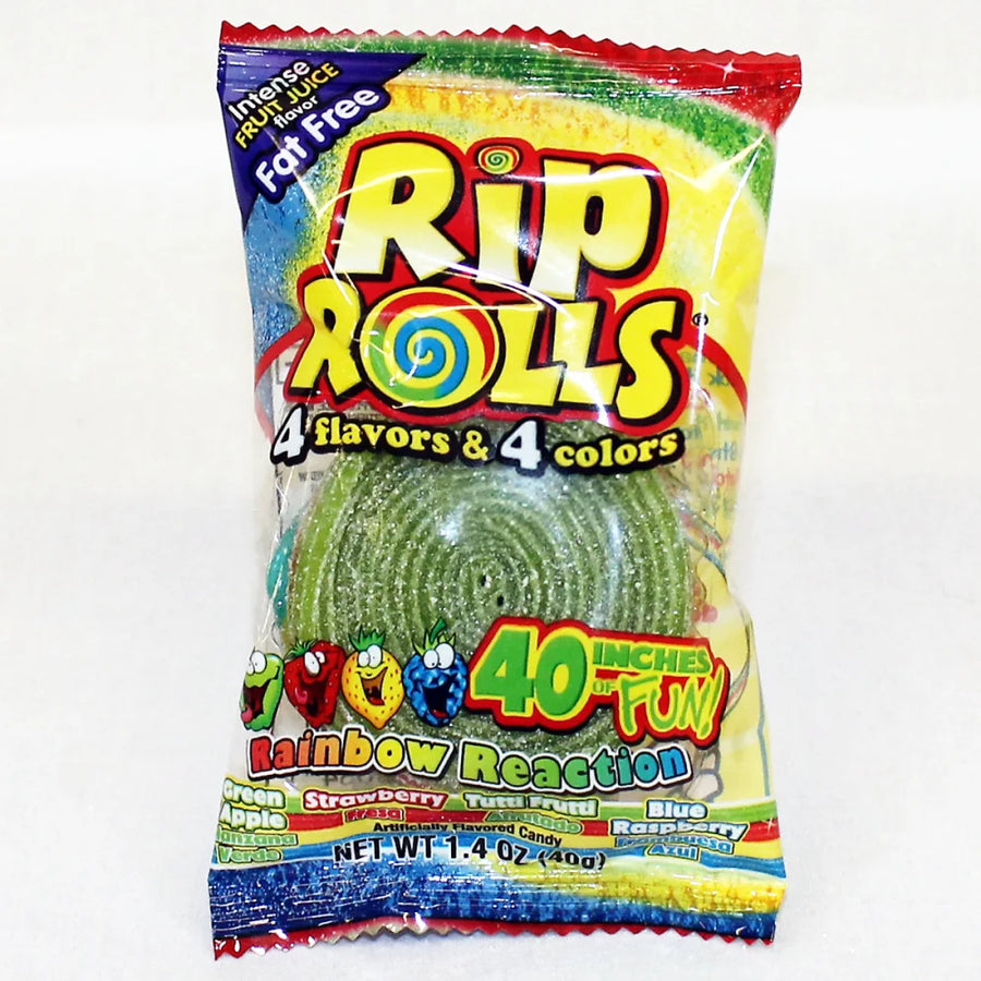 Rip Rolls Rainbow Reaction 40 g Snaxies Exotic Snacks Montreal Quebec Canada