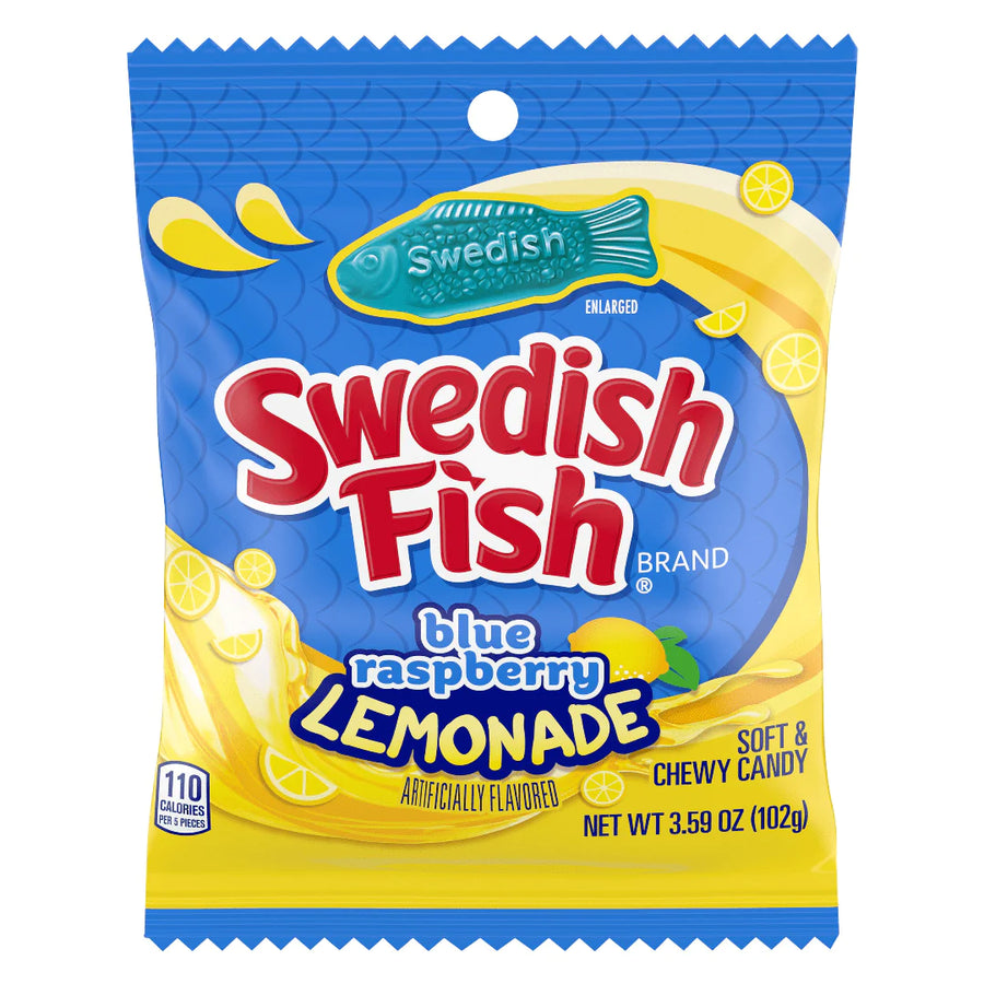 Swedish Fish Blue Raspberry Lemonade 102 g Snaxies Exotic Snacks Montreal Quebec Canada