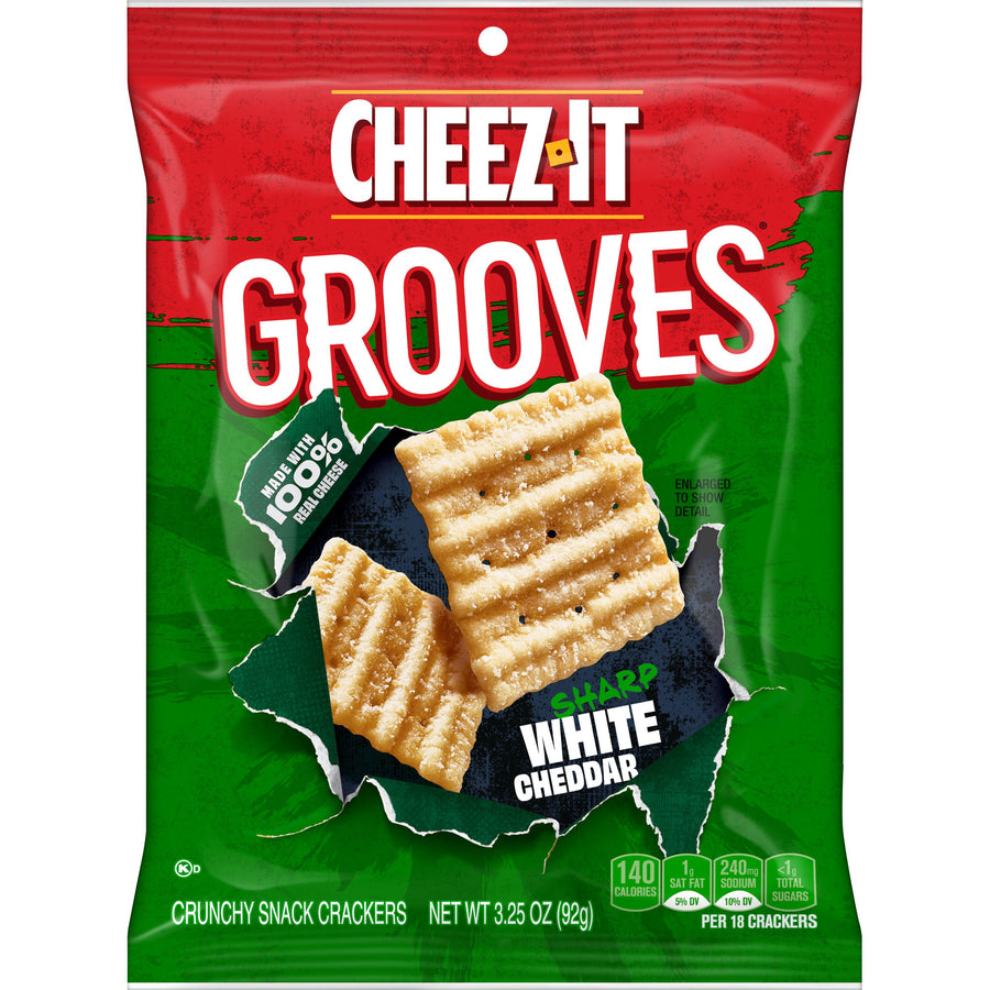 Cheez-It Grooves Sharp White Cheddar Crackers 92 g Snaxies Exotic Snacks Montreal Quebec Canada