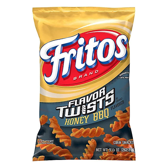 FRITOS Flavor Twists Honey BBQ 56.7 g Snaxies Exotic Snacks Montreal Quebec Canada