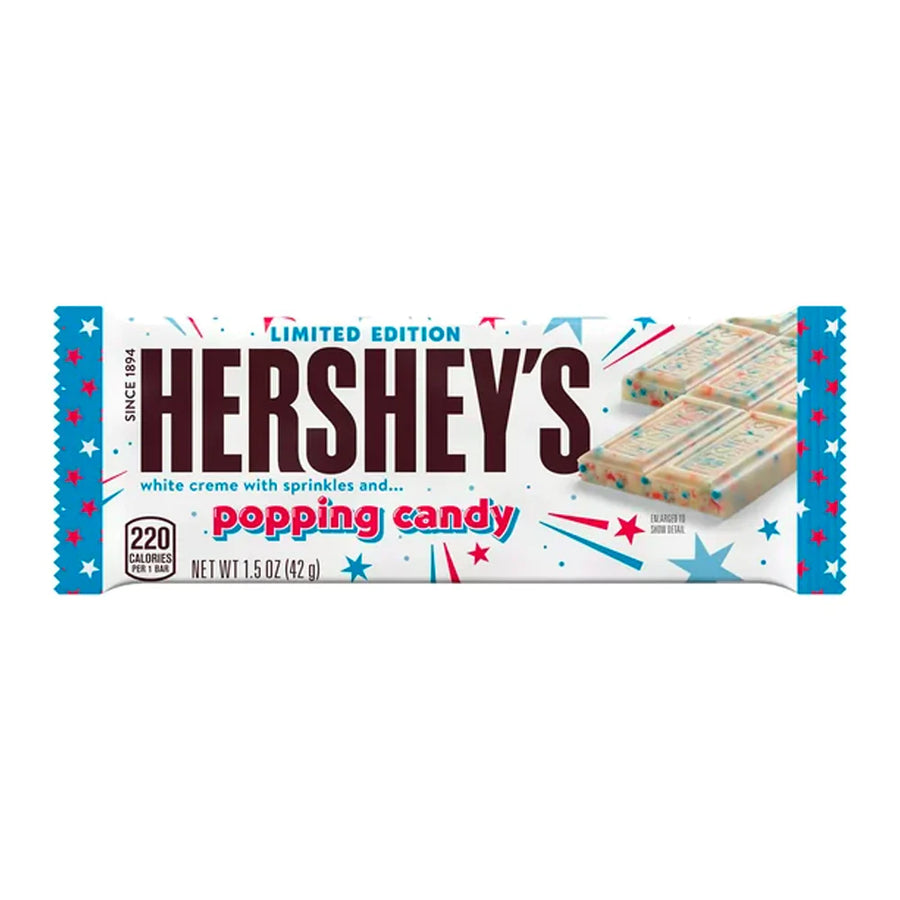 Hershey's White Creme with Sprinkles Popping Candy Bar 255 g Snaxies Exotic Snacks Montreal Quebec Canada