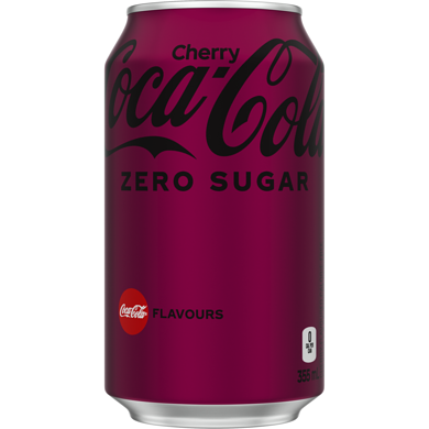 Coca-Cola Cherry Zero Sugar 355 ml Snaxies Exotic Drinks Montreal Canada