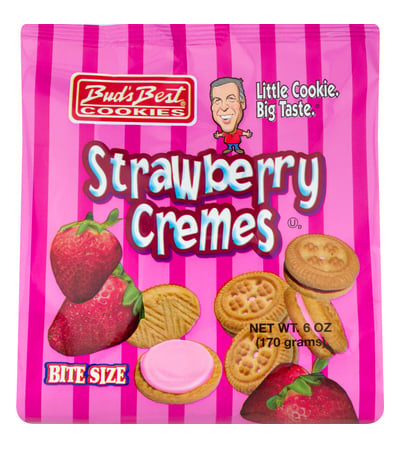 Bud's Best Strawberry Creme Cookies 170 g Snaxies Exotic Snacks Montreal Quebec Canada