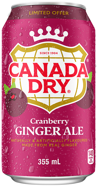 Canada Dry Cranberry Ginger Ale 355 ml Snaxies Drinks Montreal Quebec Canada