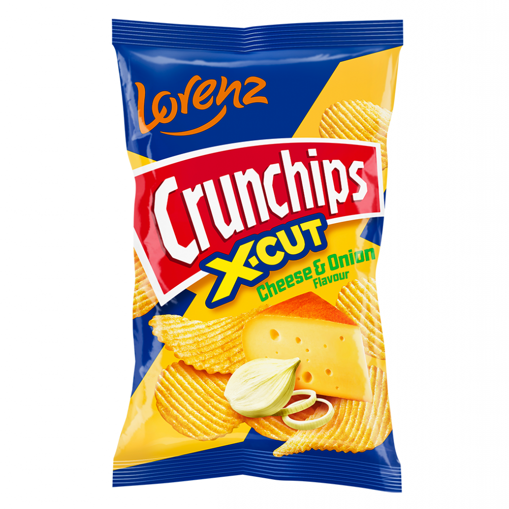 Lorenz Crunchips X-Cut Cheese & Onion 130 g Exotic Snacks Snaxies Montreal Quebec Canada