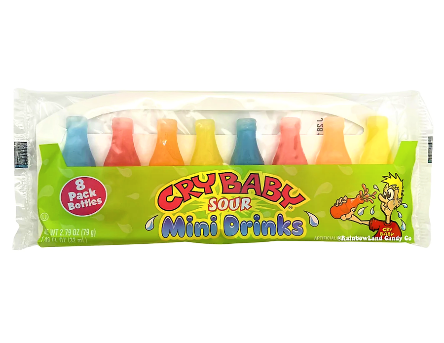 Cry Baby Sour Wax Mini Drinks 79 g Exotic Snacks Snaxies Montreal Quebec Canada