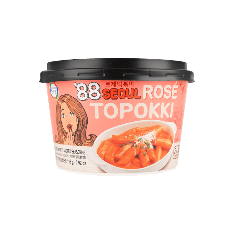 Surasang 88 Seoul Rosé Topokki Bowl 168 g Snaxies Exotic Snack Montreal Quebec Canada