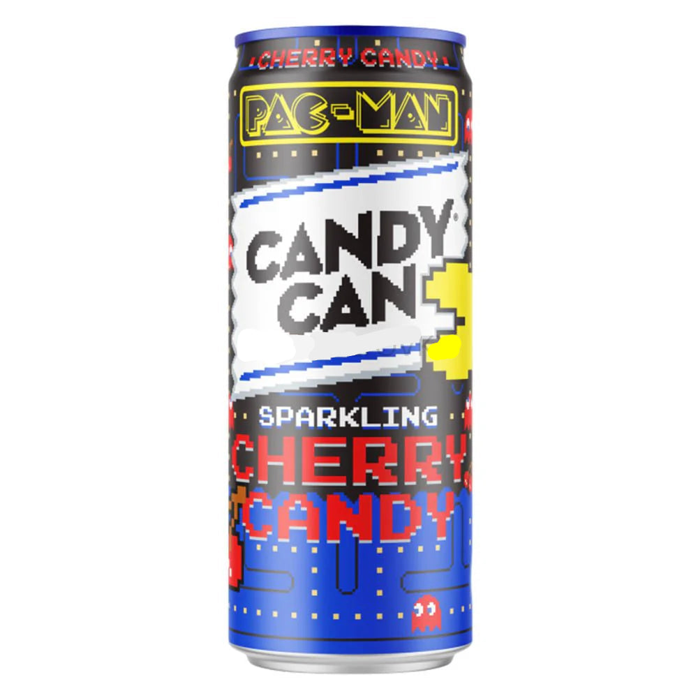 Candy Can Pac-Man Cherry Can Drink 330 mL Snaxies Exotic Snacks Montreal Quebec Canada