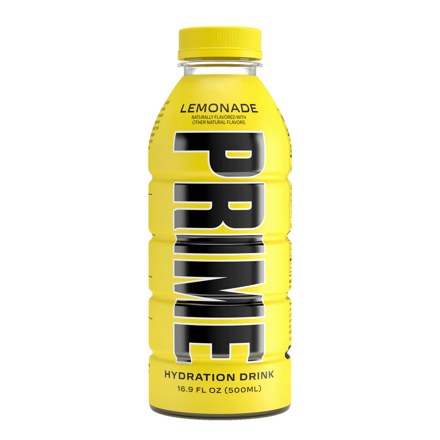 Prime Hydration Drink Lemonade 500 ml Snaxies Exotic Drinks Montreal  Quebec Canada