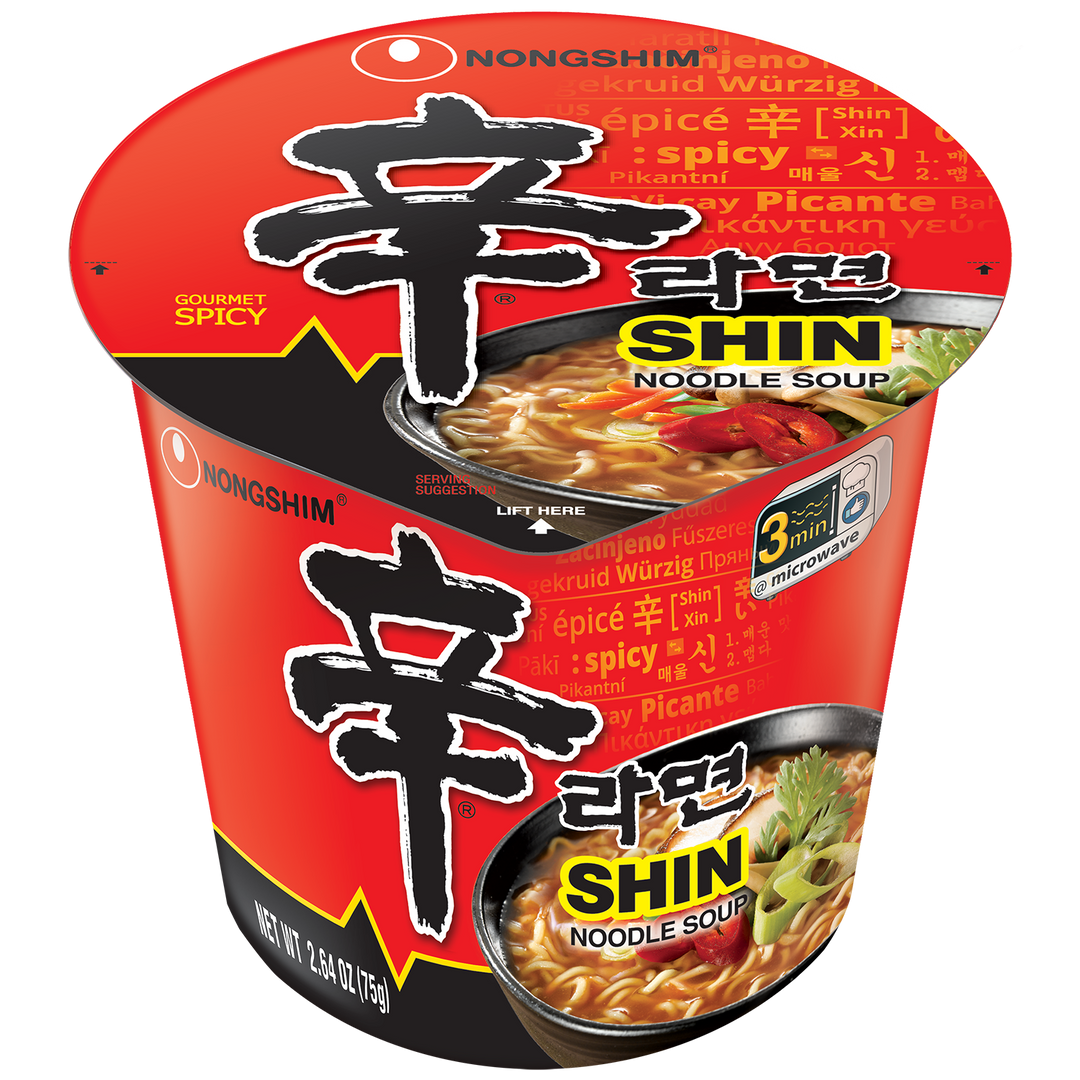 Nongshim Shin Spicy Noodle Cup 75 g Exotic Snacks Snaxies Montreal Quebec Canada