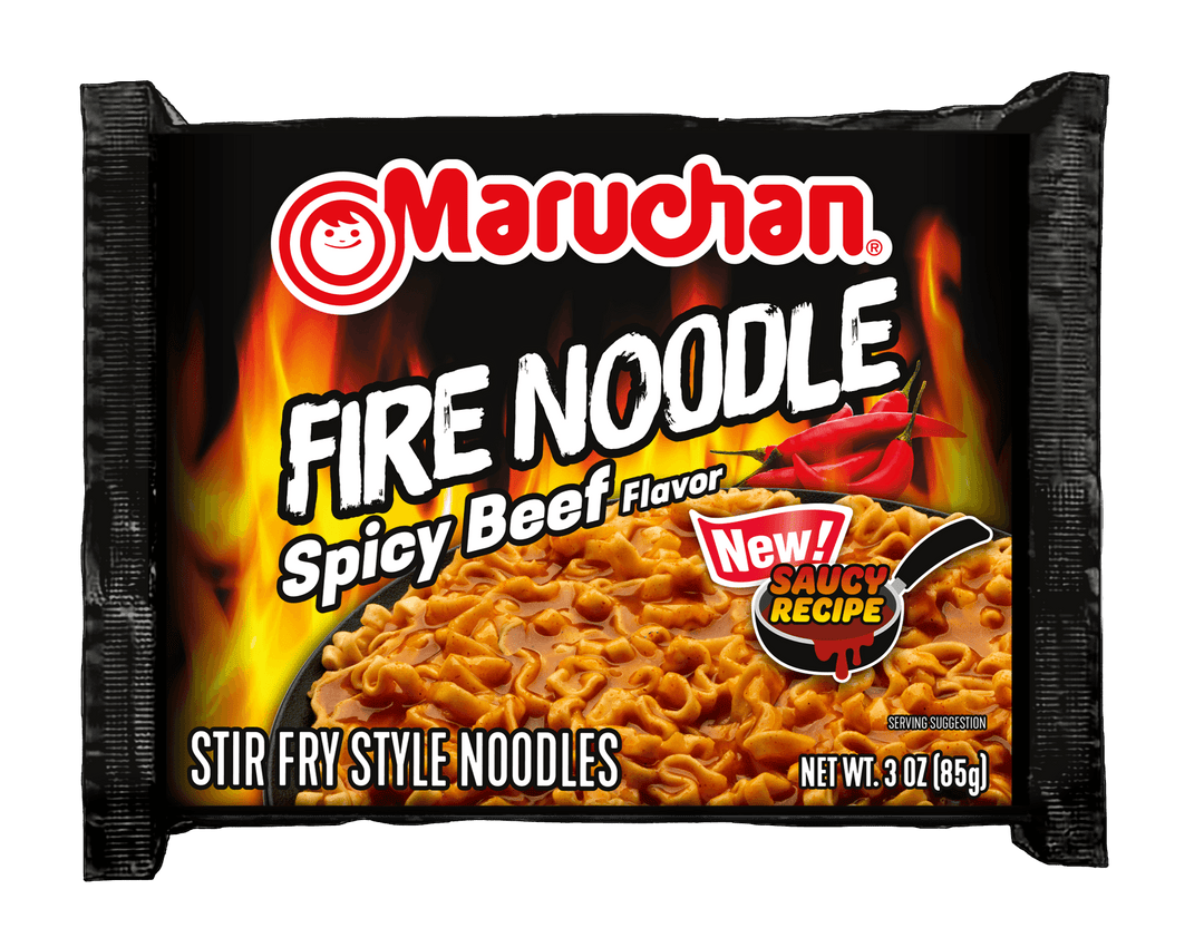 Maruchan Fire Noodle Spicy Beef Flavour Pack 85 g Exotic Snacks Montreal Quebec Canada Snaxies