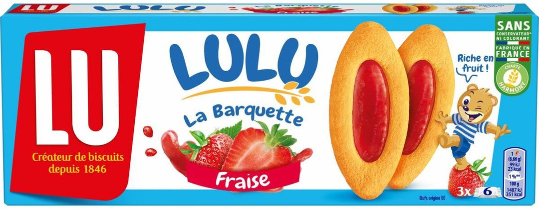 LU Lulu La Barquette Strawberry 120 g Exotic Cookies Snaxies Montreal Quebec Canada
