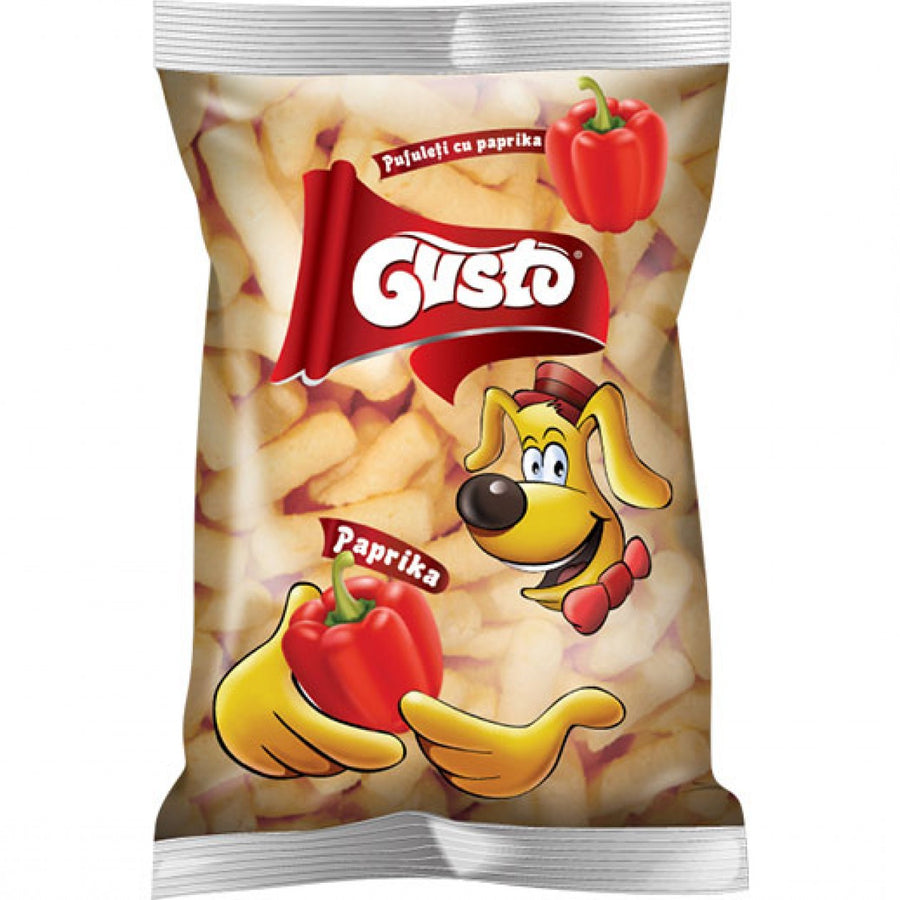 Gusto Paprika Puffs 100 g Snaxies Exotic Snacks Montreal Quebec Canada
