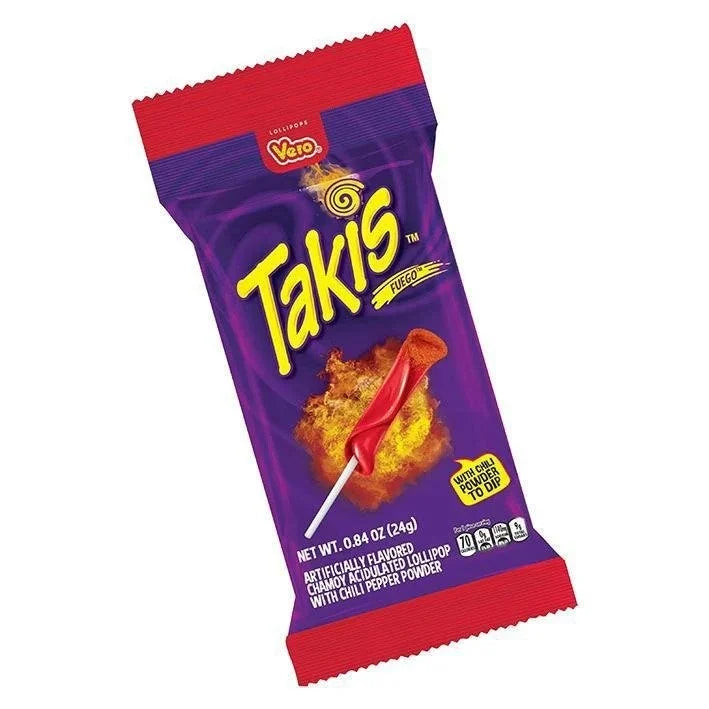 Vero Takis Fuego Lollipop 24 g Snaxies Exotic Candy Montreal Quebec Canada