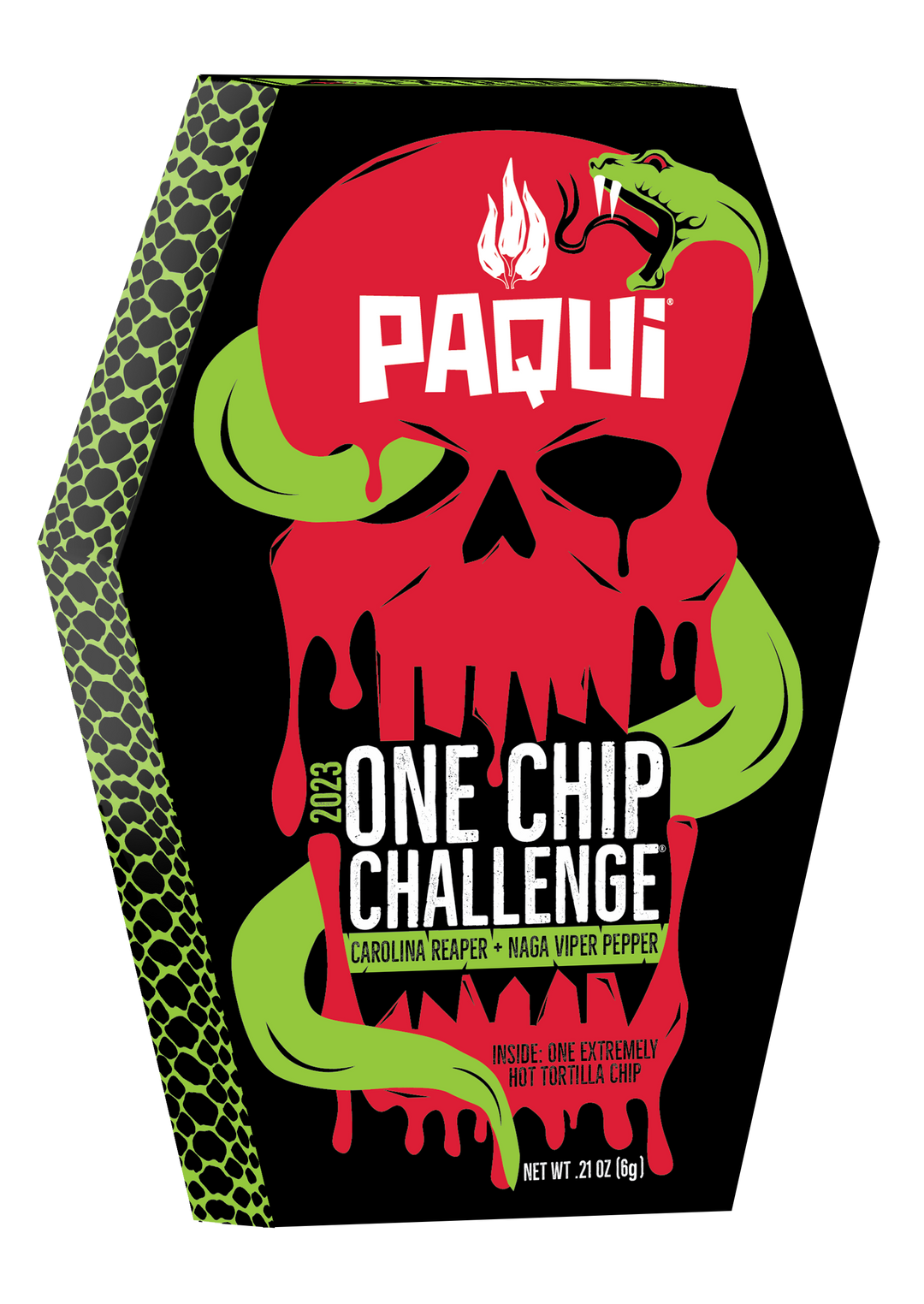 Paqui One Chip Challenge 2023 (Reaper & Naga Viper) 6 g TikTok Snaxies Montreal Quebec Canada