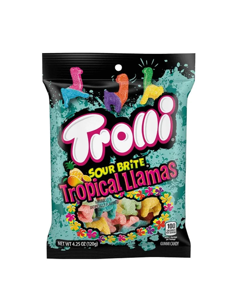 Trolli Sour Brite Tropical Llamas 120 g Snaxies Exotic Candy Montreal Quebec Canada