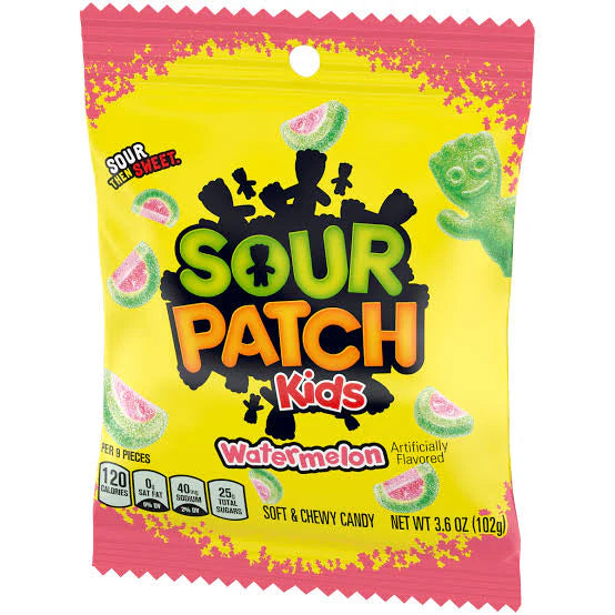 Sour Patch Kids Watermelon 102 g Snaxies Exotic Snacks Montreal Quebec Canada