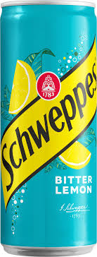 Schweppes Bitter Lemon Can 330 mL Exotic Drink Snaxies Montreal Quebec Canada