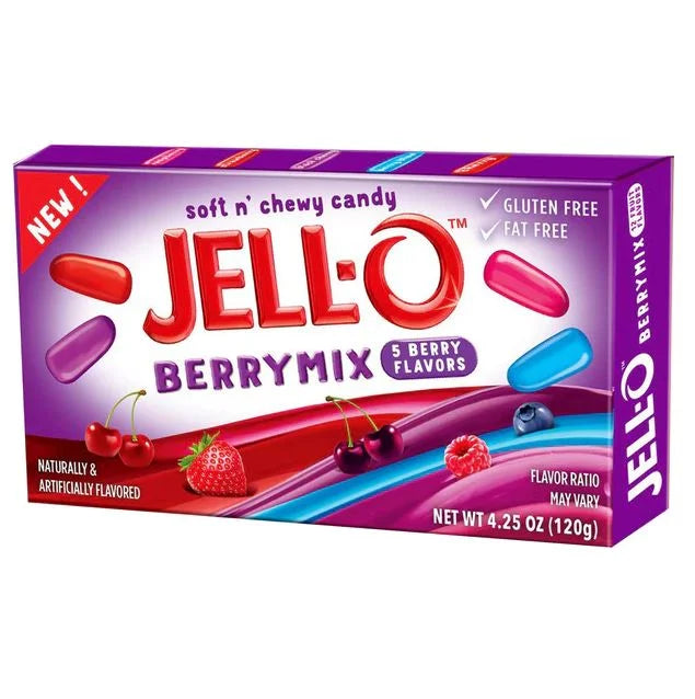 Jell-o Berry Mix 120g Snaxies Exotic Snacks Montreal Quebec Canada Montreal Quebec Canada