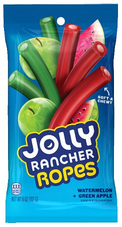 Jolly Rancher Ropes Watermelon & Green Apple 170 g Exotic Candy Montreal Quebec Canada Snaxies