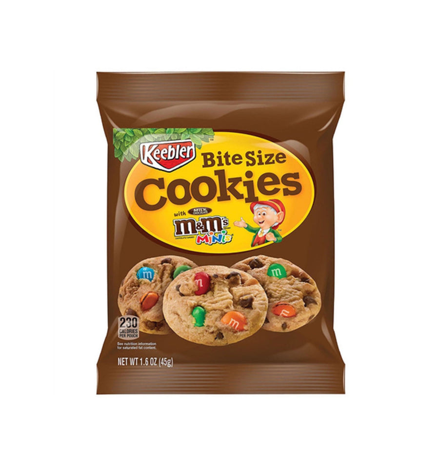 Keebler Chips Deluxe M&M Minis Cookie Bites 45 g Snaxies Exotic Snacks Montreal Quebec Canada