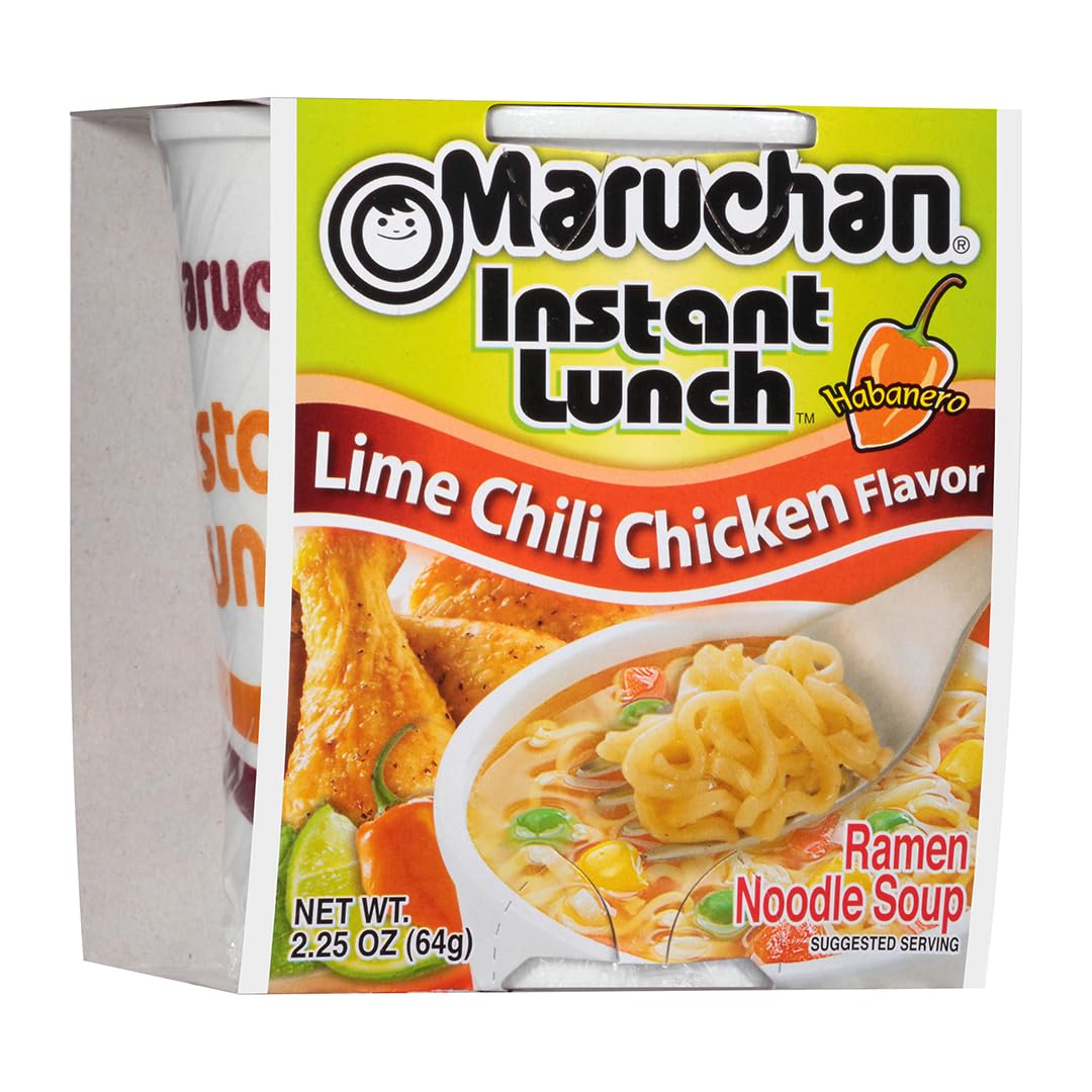 Maruchan Ramen Noodle Soup Cup Lime Chili Chicken Flavour 64 g Exotic Snacks Montreal Quebec Canada Snaxies